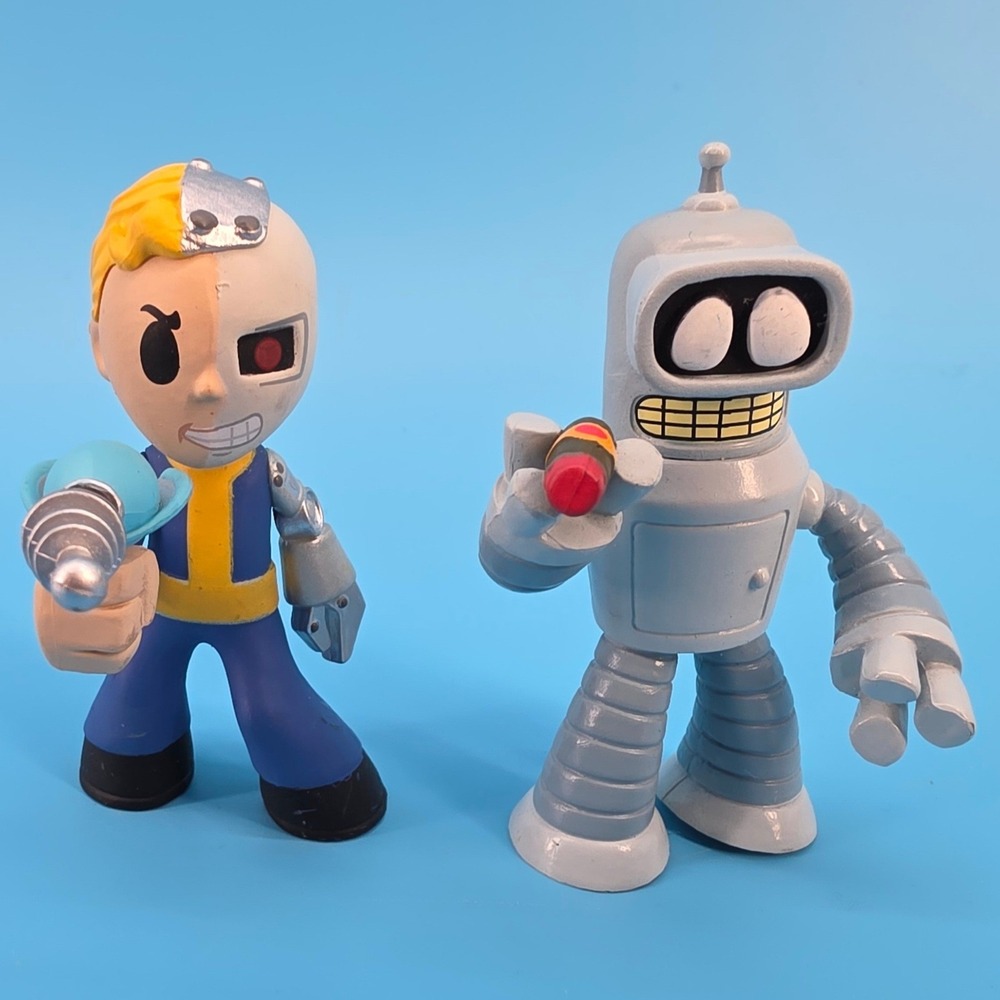 Funko Mystery Minis Futurama Bender & Fallout Cyborg Vault Boy‎ Figures 2015